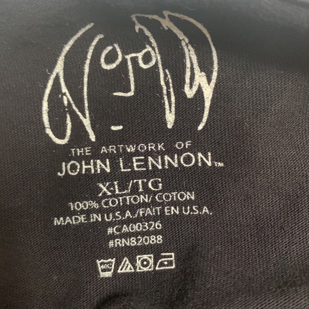 John Lennon Official RARE 9-Self Portraits Image Black S/S Tshirt SZ XL NWT Mens - Picture 6 of 6